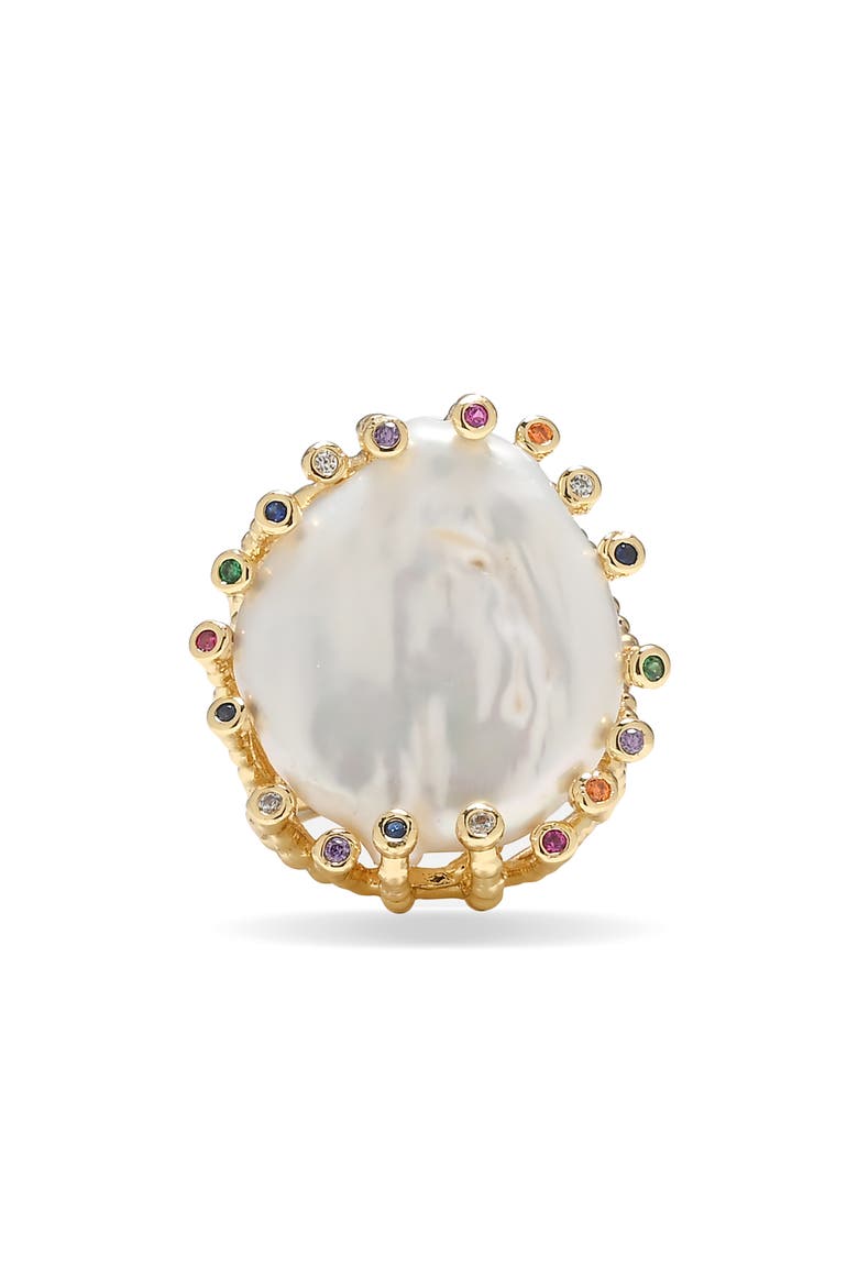 Verona Freshwater Pearl Ring, Alternate, color, GOLD