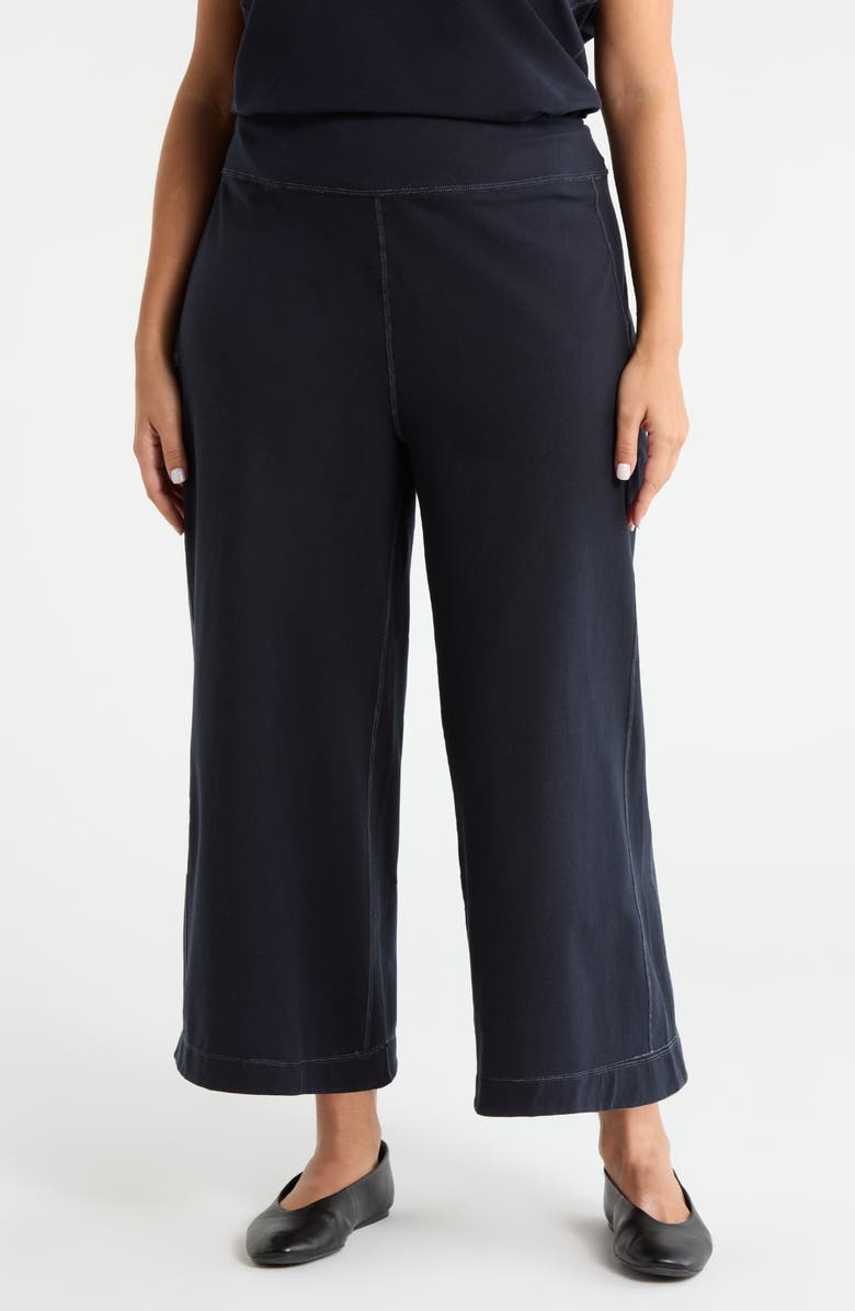 Lysse Jovie Reversible Crop Wide Leg Pants, Main, color, True Navy/ Grey Melange