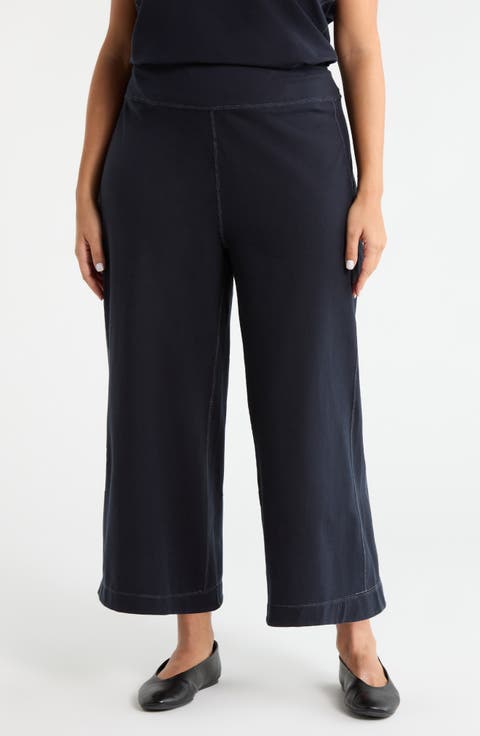 Jovie Reversible Crop Wide Leg Pants (Plus)