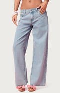 EDIKTED x Barbie™ Low Rise Wide Leg Jeans