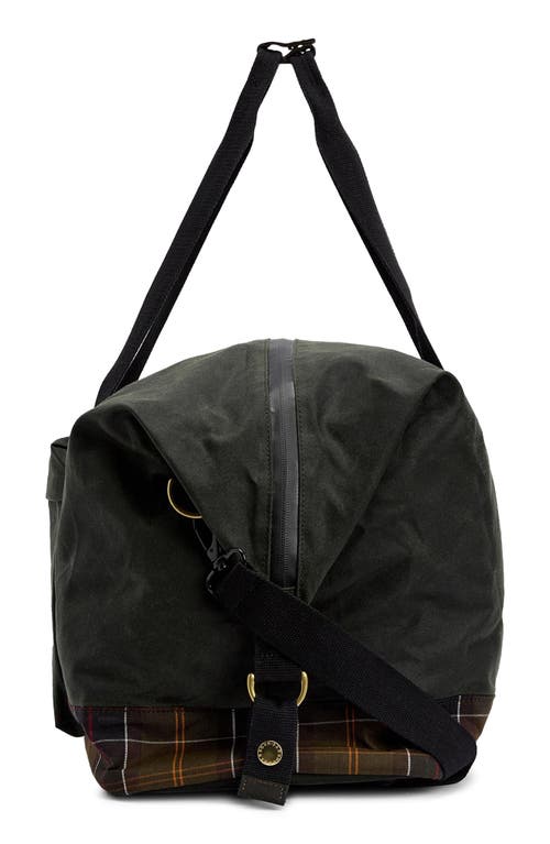 Barbour Field Water Resistant Waxed Cotton Duffle Bag