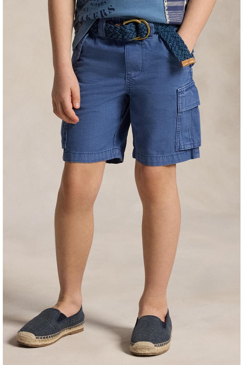 Kids' Cotton Ripstop Cargo Shorts, Main, color, EARTH BLUE