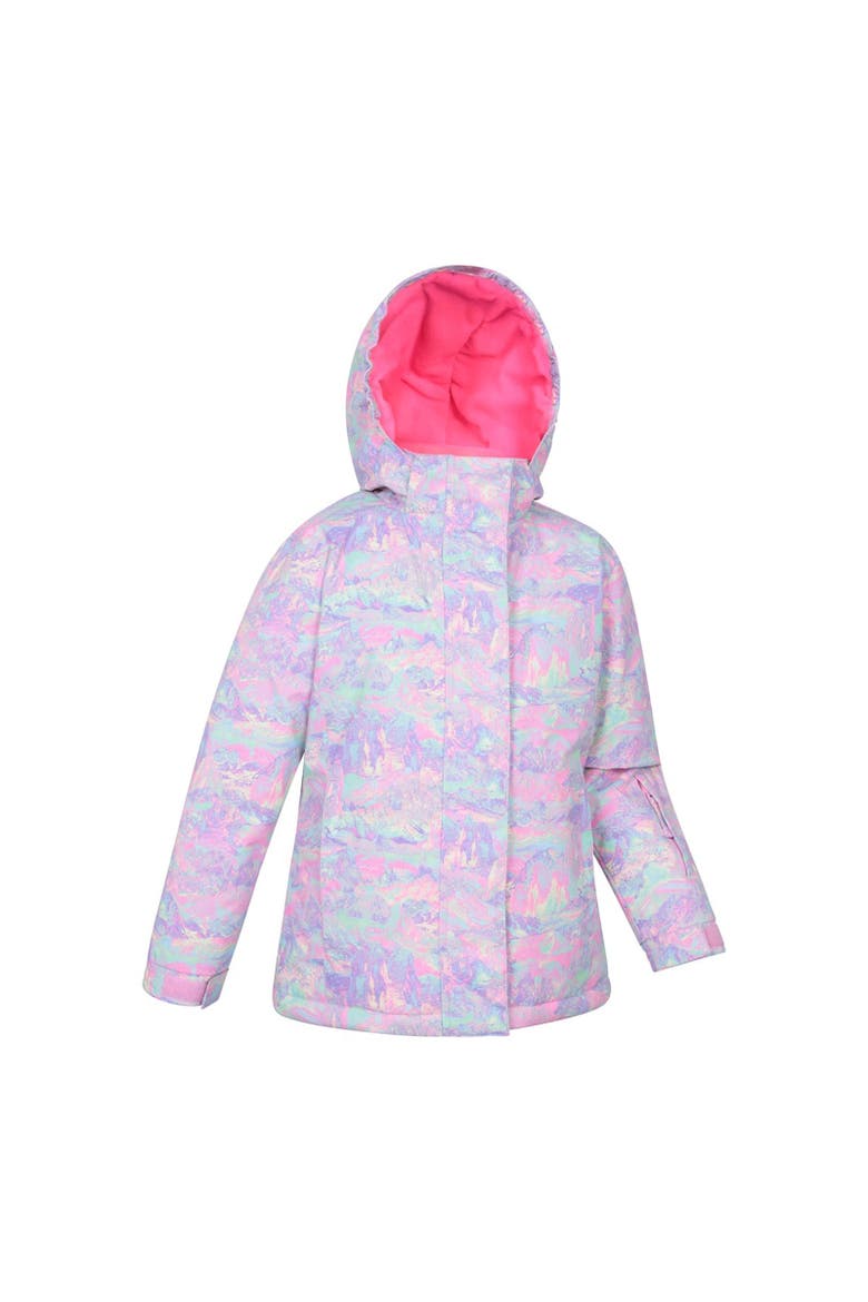 Childrens/Kids Snowdrop Watercolour Ski Jacket, Alternate, color, Pale Blue