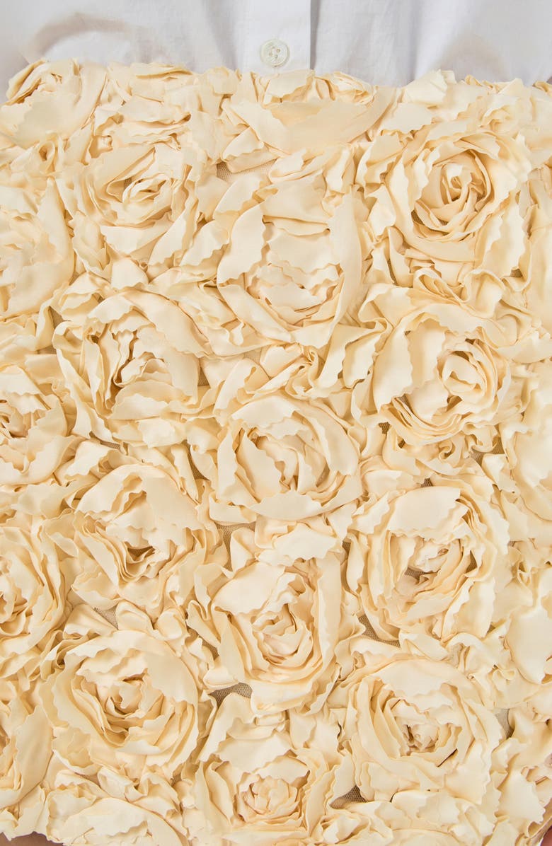 Endless Rose 3-D Rose Miniskirt, Alternate, color, Cream