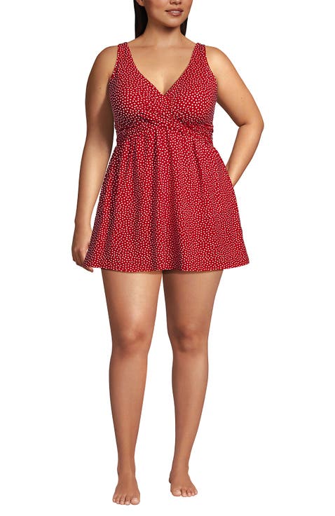 Plus Size New SlenderSuit Wrap Swim Dress Swimsuit