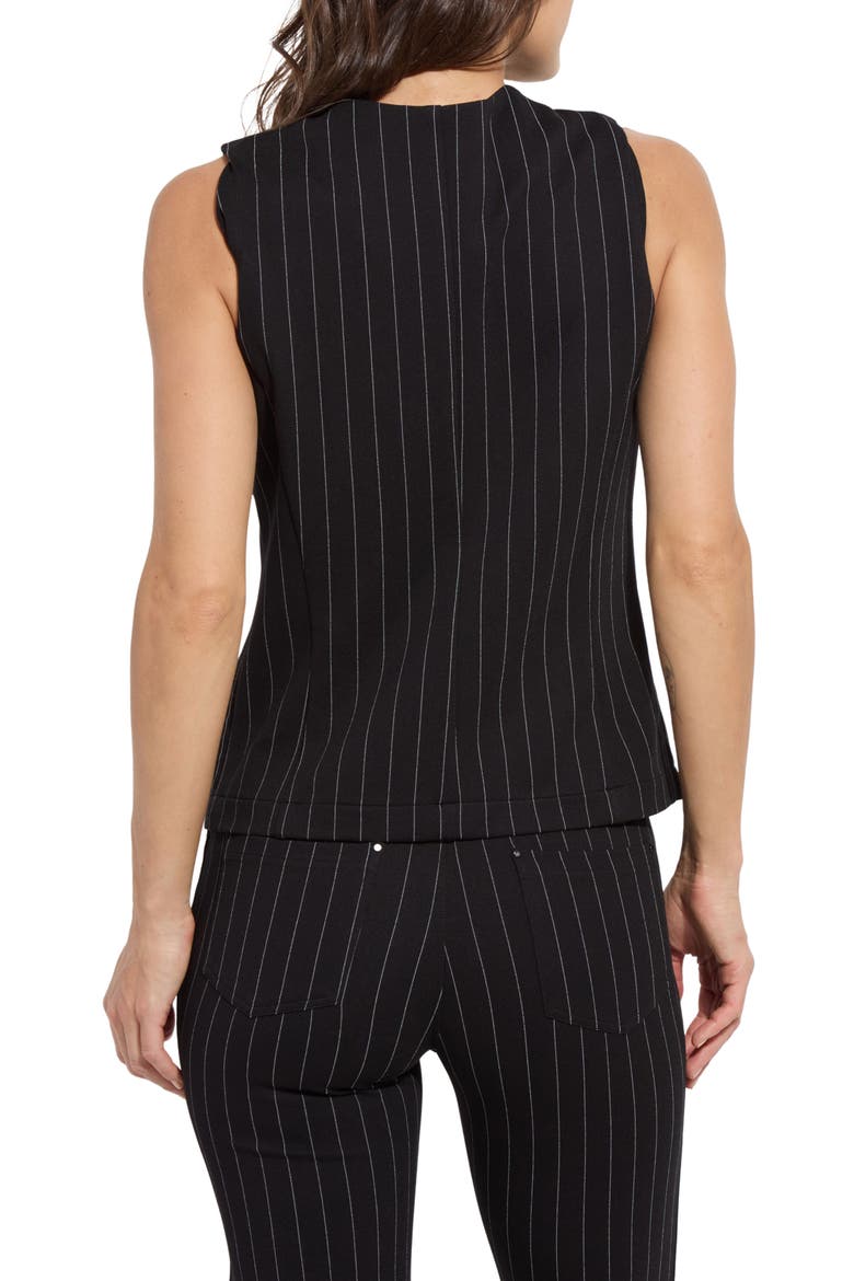Maria Pinstripe Ponte Vest, Alternate, color, SOFT SOOTHING STRIPE