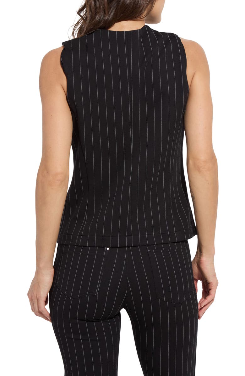 Lysse Maria Pinstripe Ponte Vest, Alternate, color, Soft Soothing Stripe