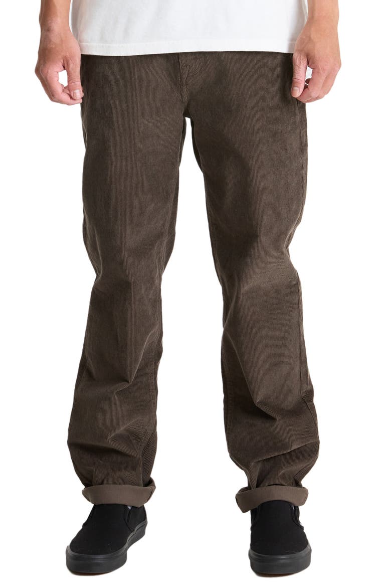 Hwy 128 Relaxed Fit Corduroy Pants, Main, color, DARK BROWN