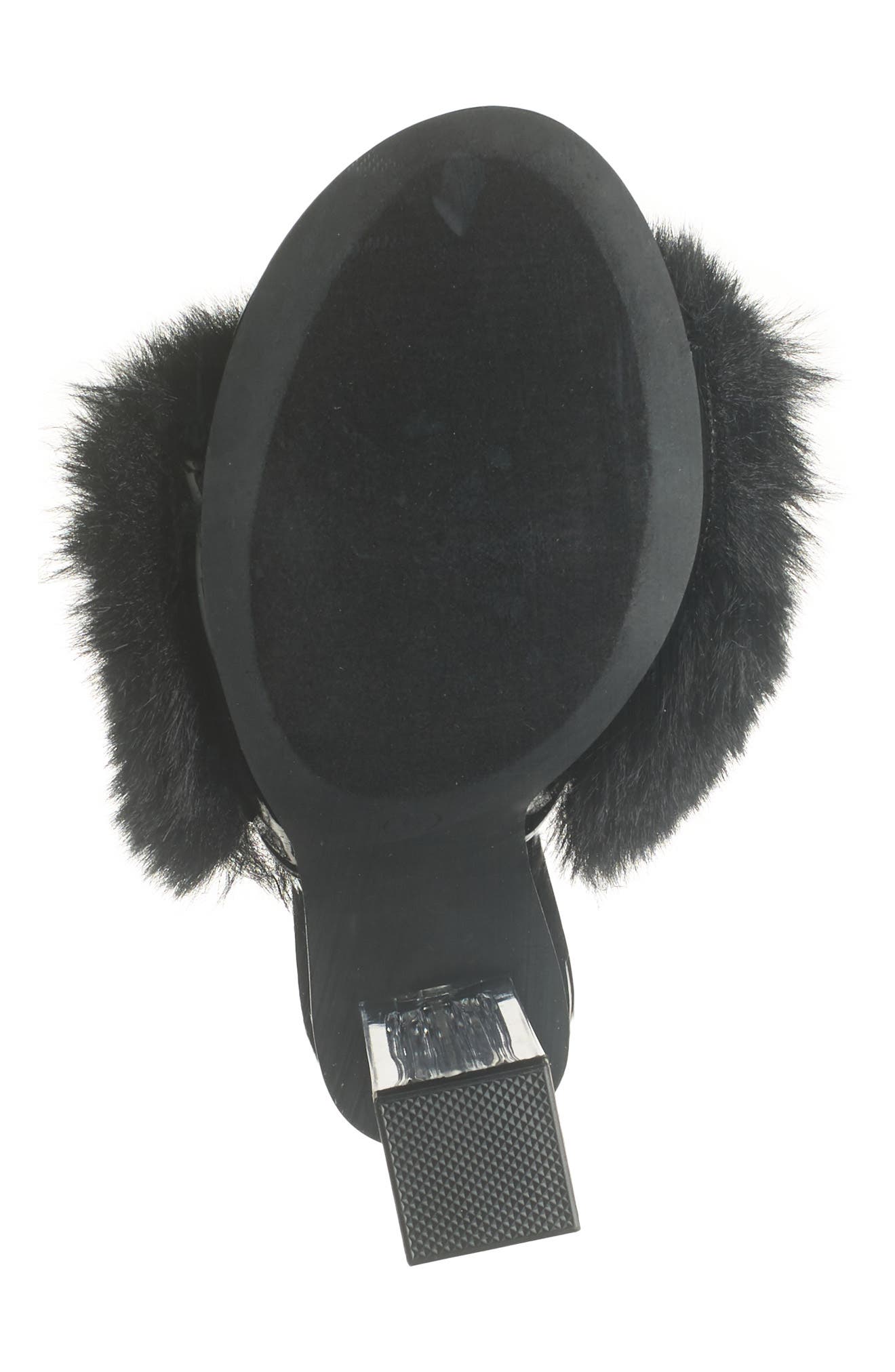 CAPE ROBBIN Kurberry Faux Fur Sandal, Alternate, color, 