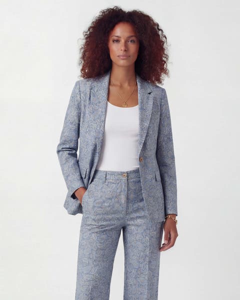 Paisley Pile Womens Tailored Blazer