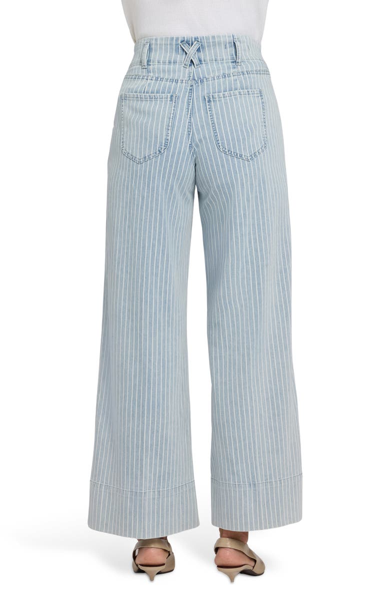 NYDJ Simone Stripe High Waist Wide Leg Jeans, Alternate, color, Azure Stripe