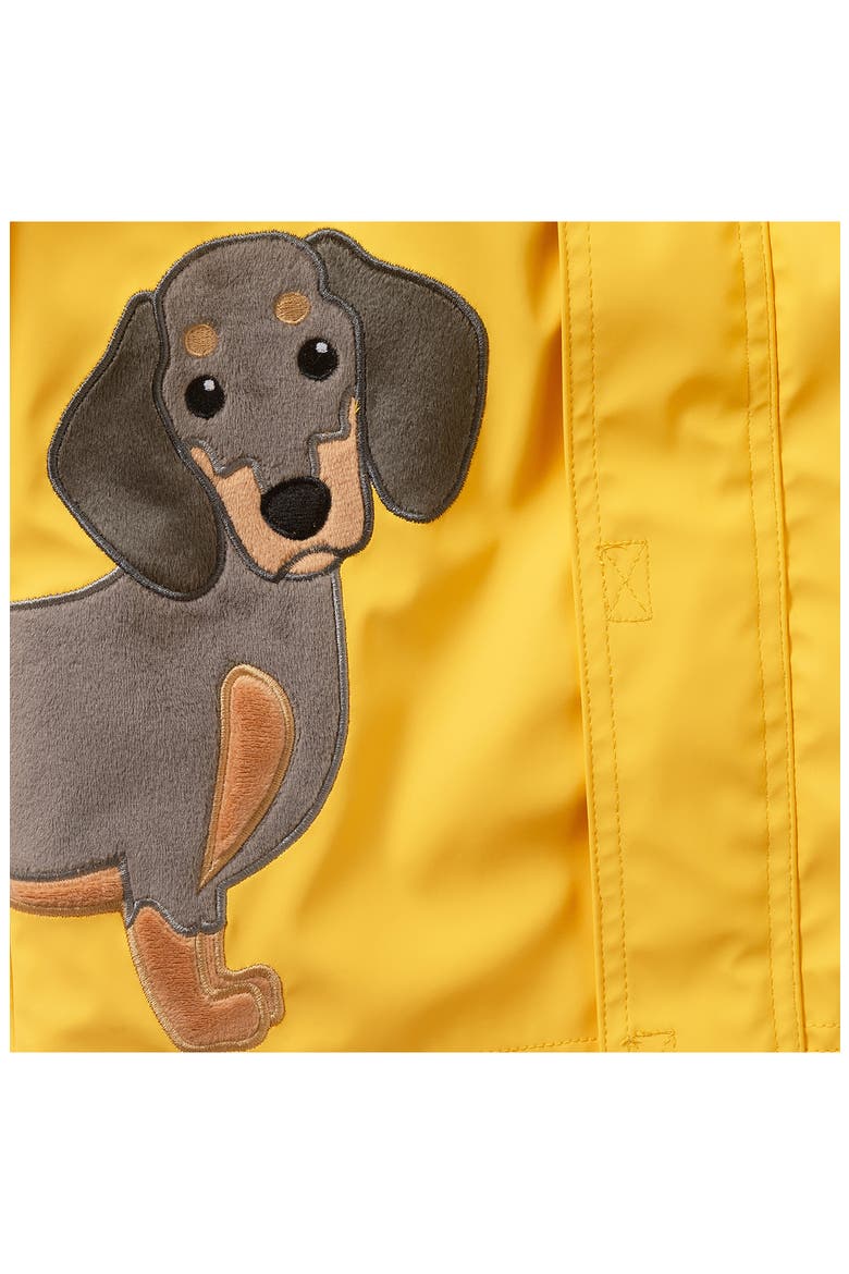 Kids' Patterned Rain Coat, Alternate, color, YELLOW DOG