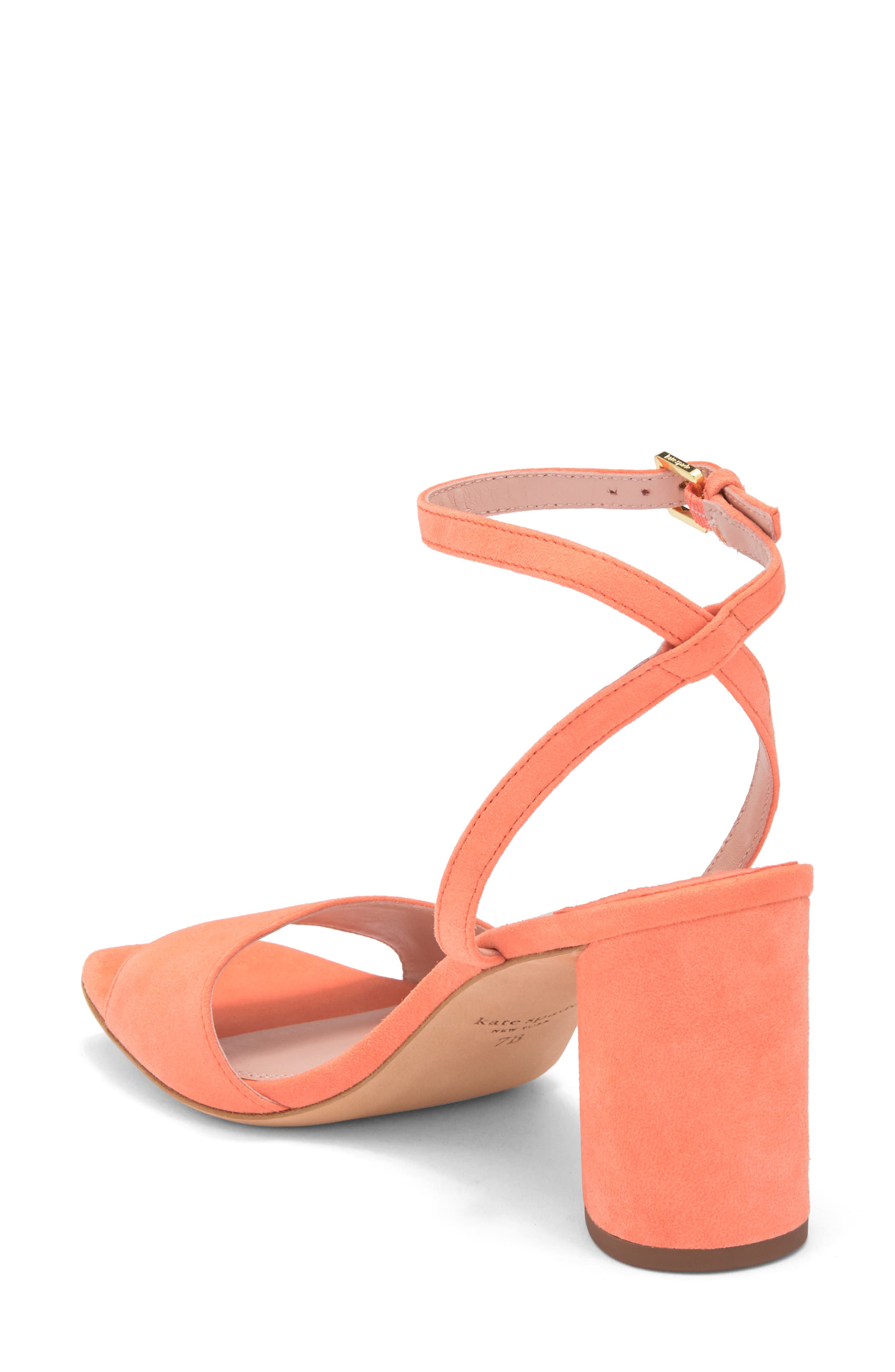 Kate Spade New York delphine block heel sandal, Alternate, color, Melon Ball