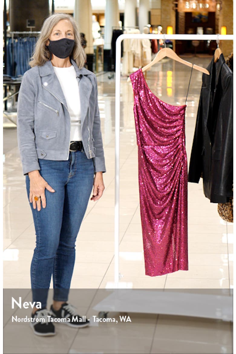 Martine Sequin One-Shoulder Dress video