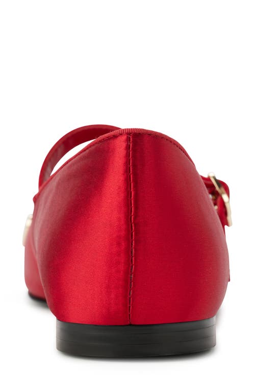 Karl Lagerfeld Paris Veyda Pointed Toe Mary Jane Flat In Classic Red