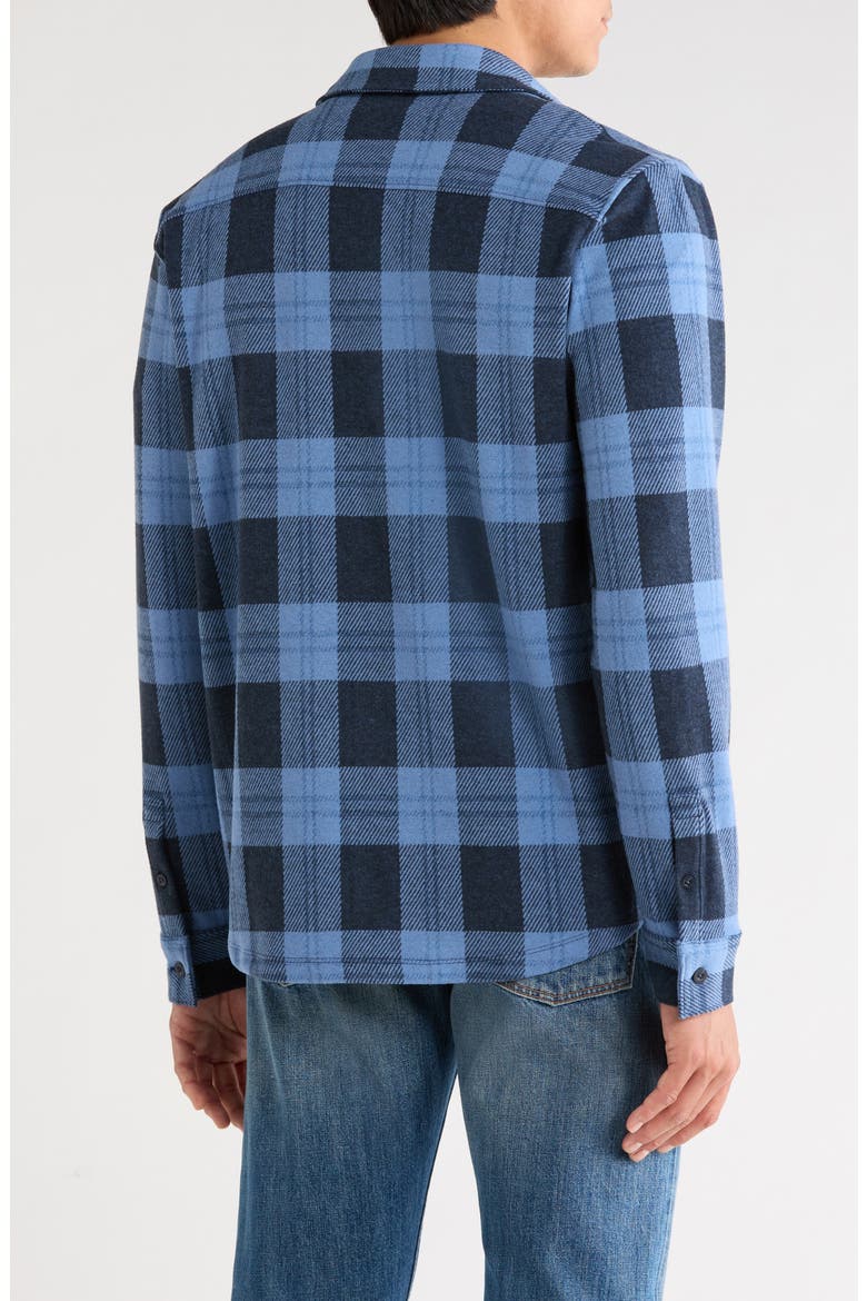 Plaid Knit Shirt Jacket, Alternate, color, H COASTAL COMBO