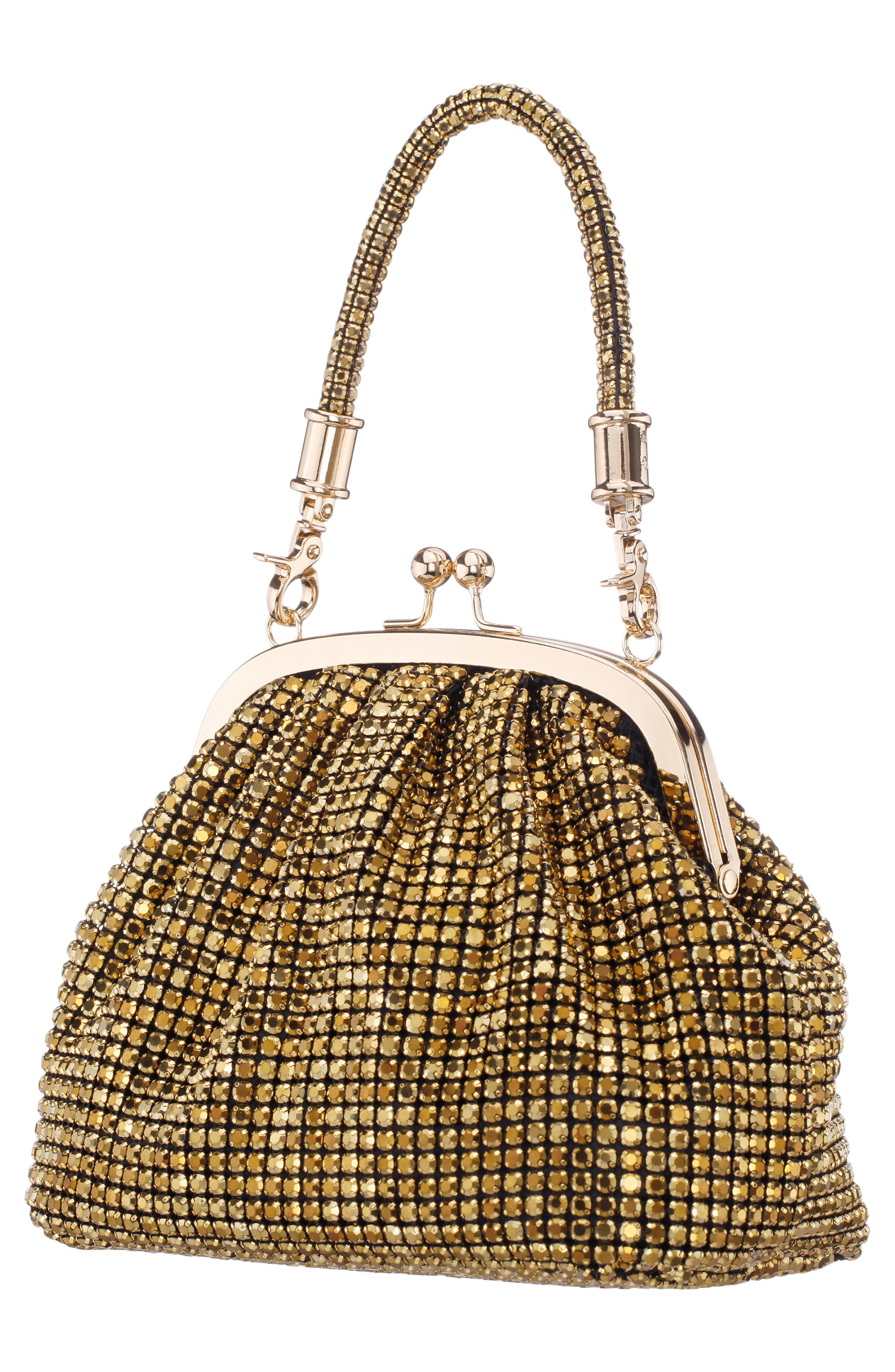 Kiara Frame Clutch, Alternate, color, GOLD METALLIC