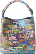 Brahmin Mini Amelia Embossed Leather Top Handle Bucket Bag