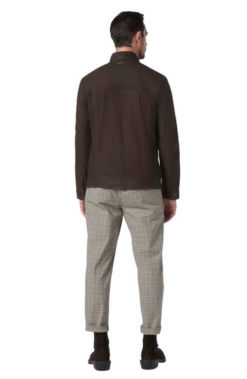 Andrew Marc Norworth Leather Jacket In Brown