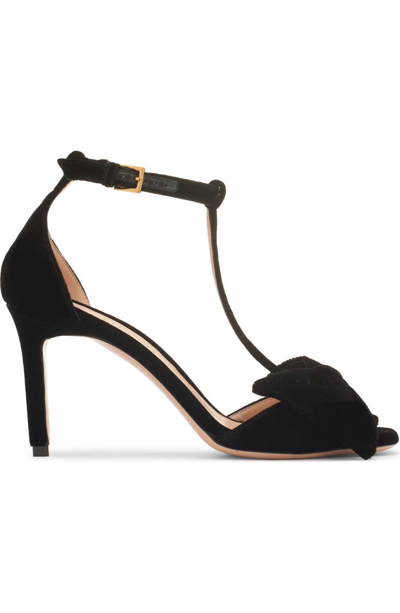 TOM FORD Brigitte Bow Sandal, Alternate, color, Black Velvet