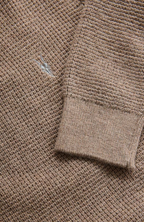 Smallsaints By Allsaints Kids' Ramskull Embroidered Waffle Stitch Crewneck Sweater In Neutral