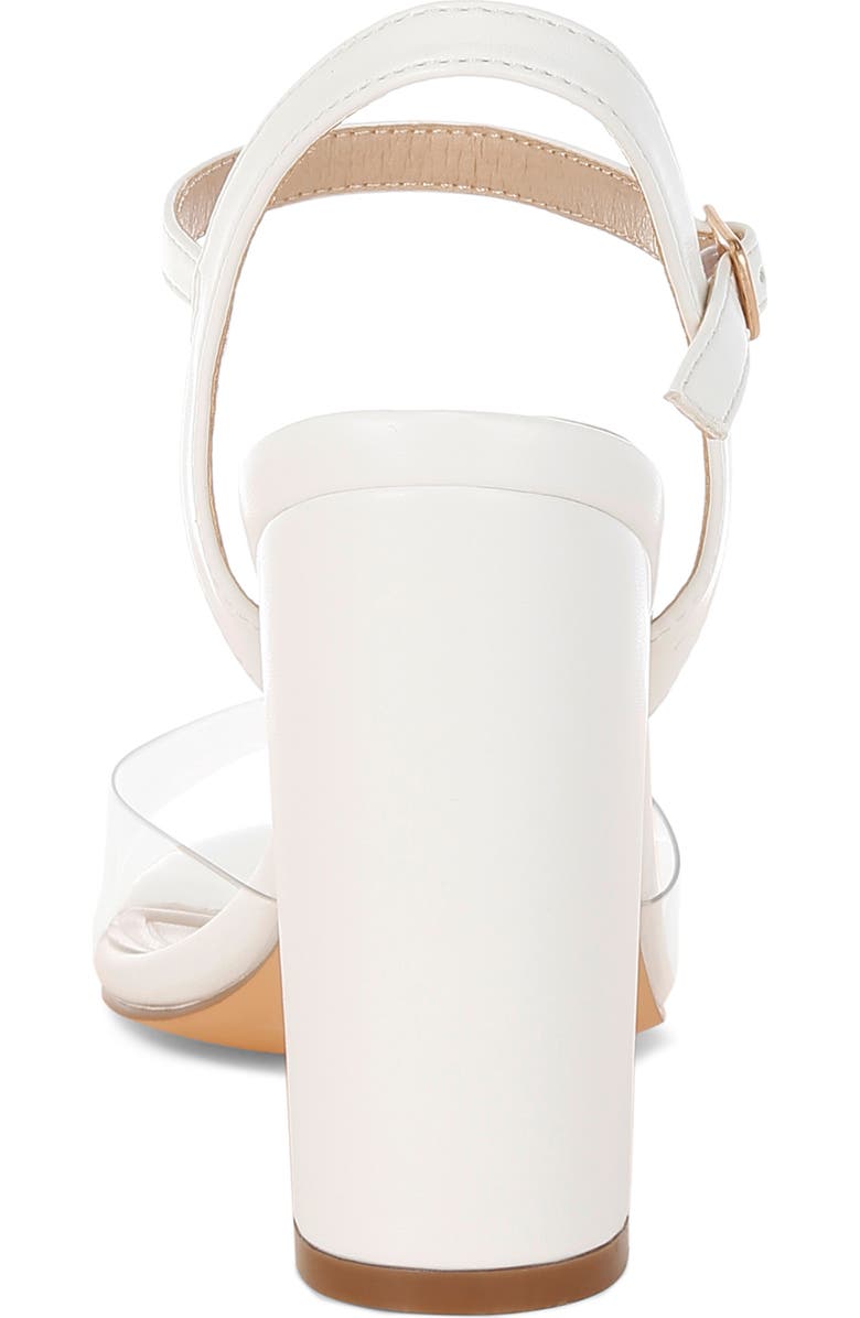 LONDON RAG Perta Block Heel Ankle Strap Sandal, Alternate, color, White