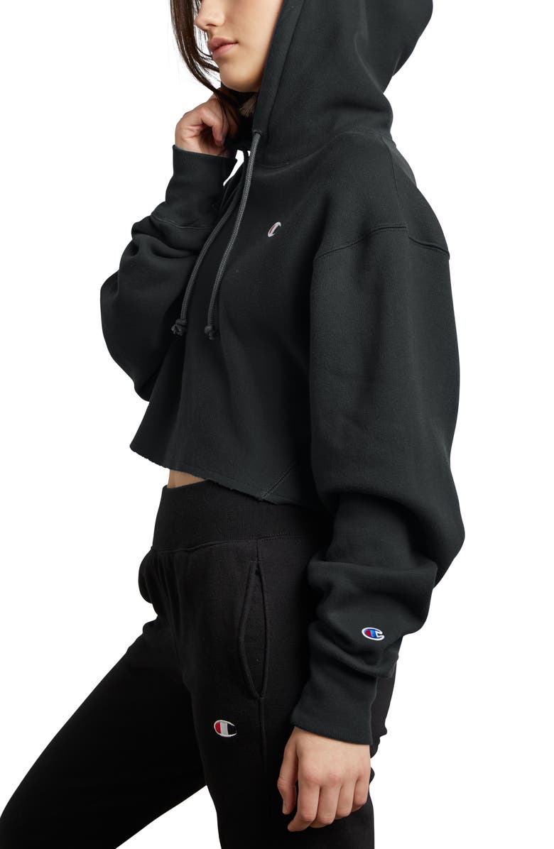 Champion Reverse Weave Crop Hoodie, Alternate, color,