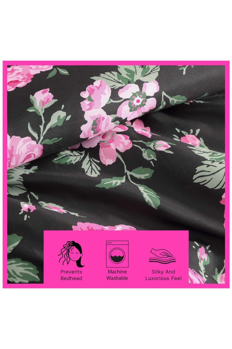 Garden Floral Comforter & Sham Set, Alternate, color, BLACK