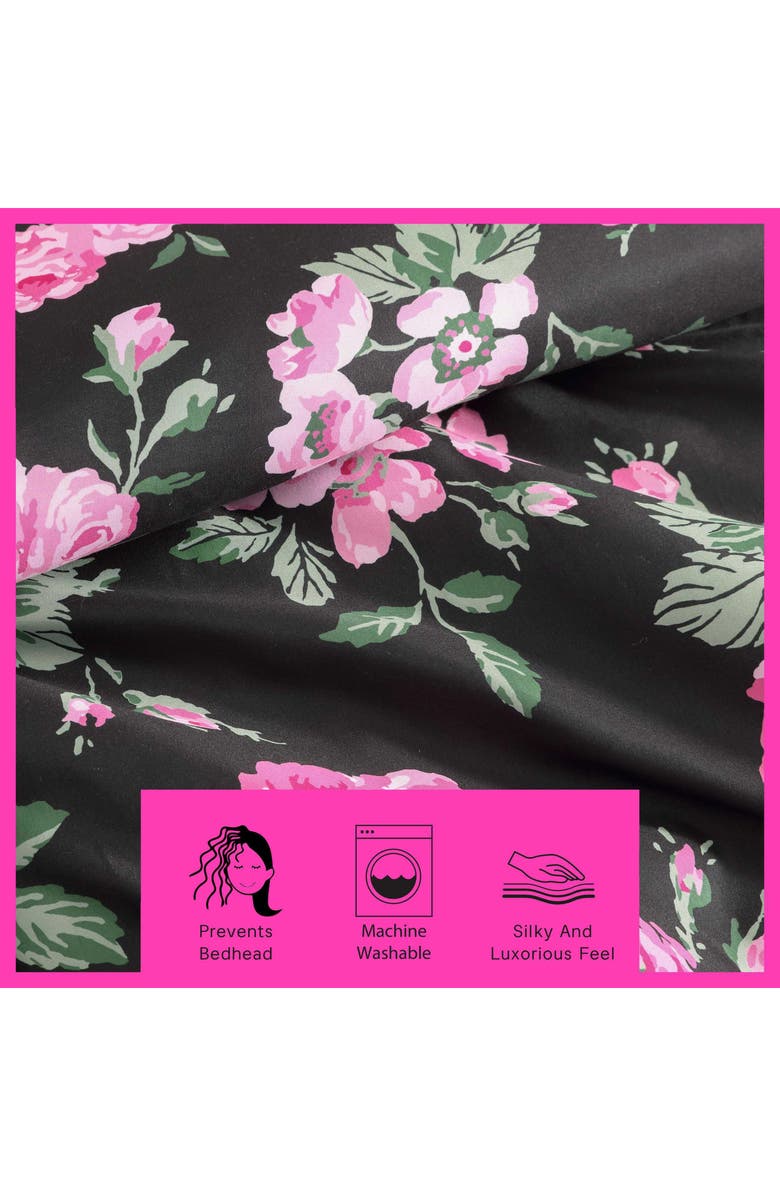 Betsey Johnson Garden Floral Comforter & Sham Set, Alternate, color, Black