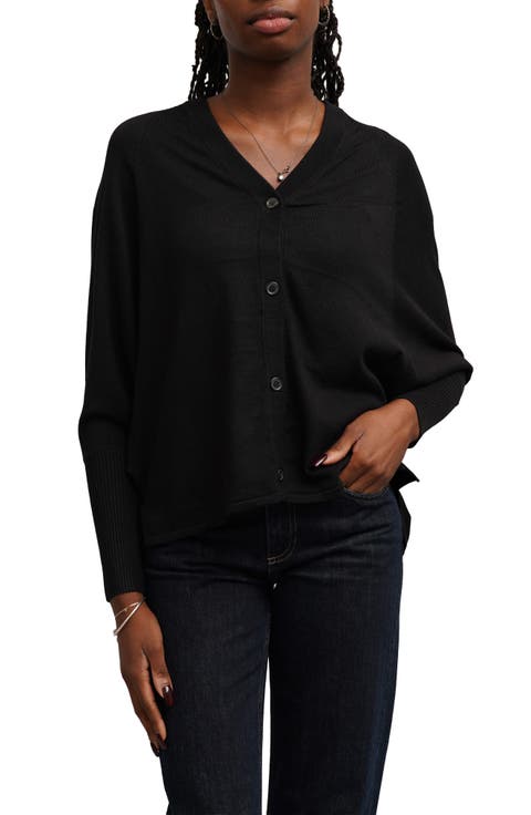 V-Neck High-Low Cardigan