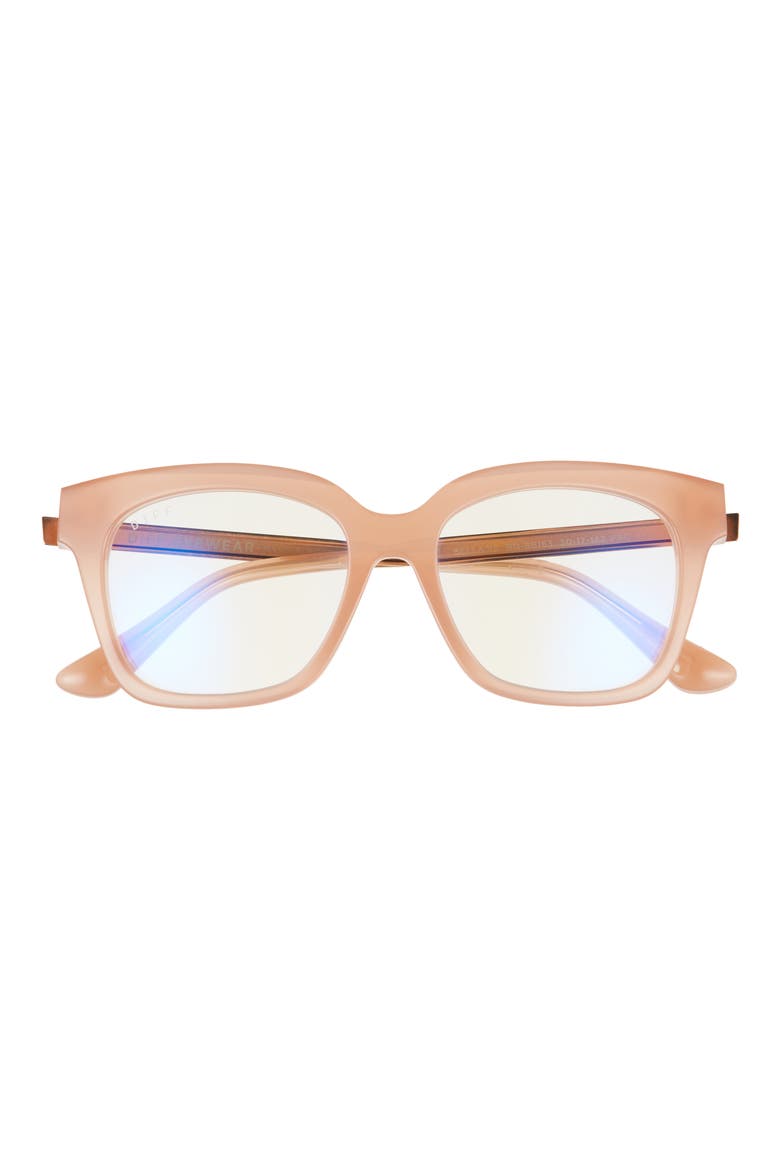 Bella 50mm Round Blue Light Blocking Glasses, Main, color, RUSTIQUE/ BEIGE