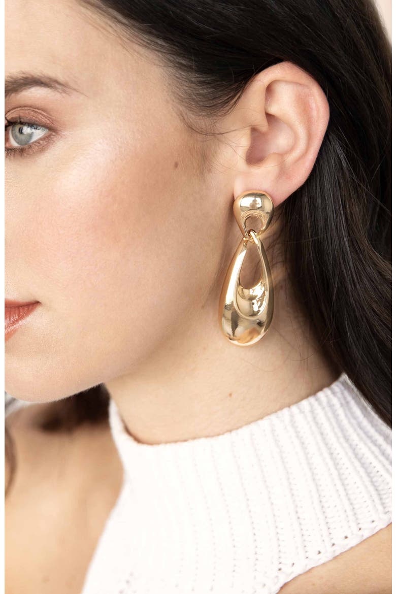 Infinity Drop Earrings, Alternate, color, GOLD
