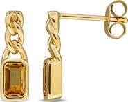Julianna B. Gemstone Twisted Link Drop Earrings 14k