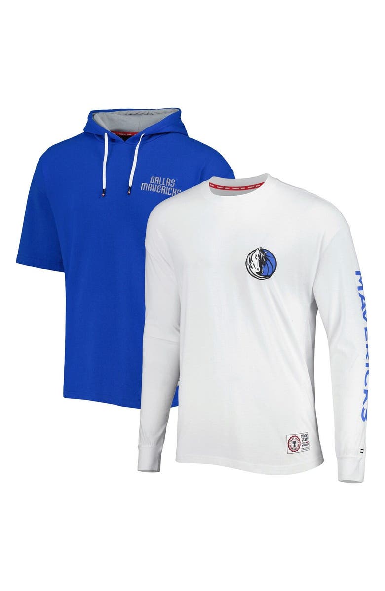 TOMMY JEANS Men's Tommy Jeans Blue/White Dallas Mavericks Matthew 2-In-1 T-Shirt & Hoodie Combo Set, Main, color, Blue