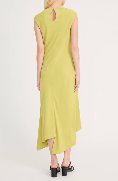 Luxely Beach Crepe Asymmetric Midi Dress