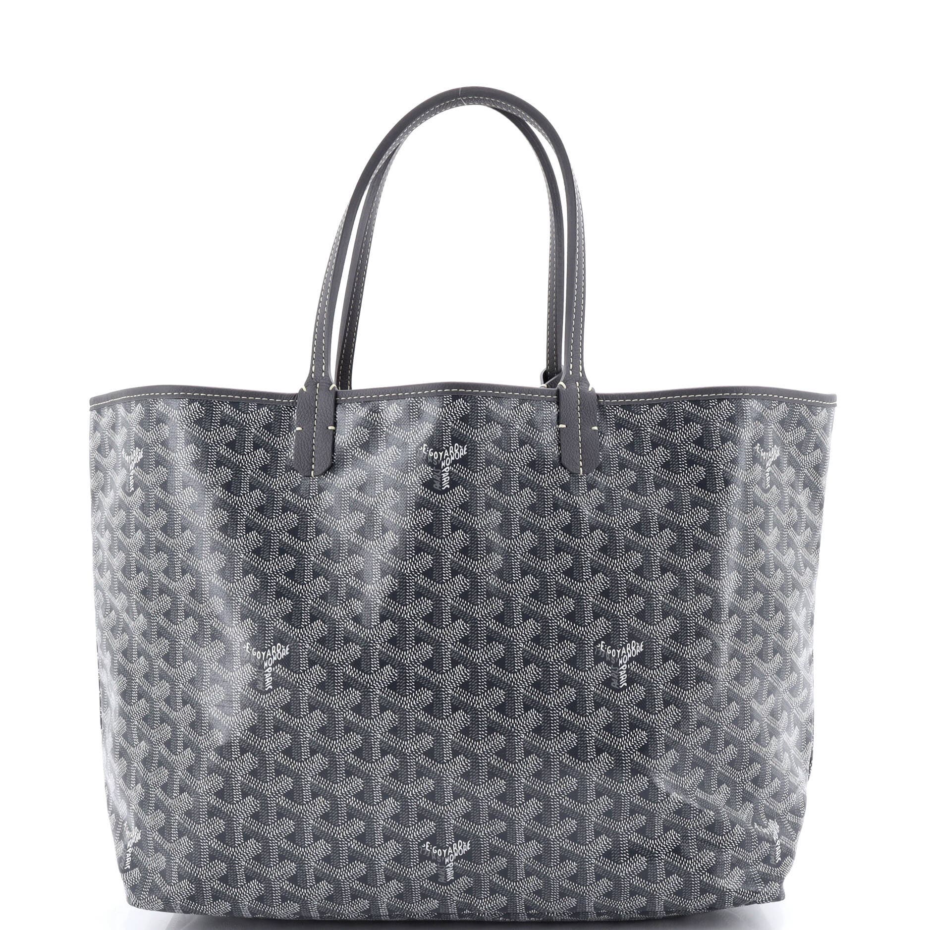 Pre-Owned Goyard Saint Louis Tote Coated Canvas PM, Main, color, Gray