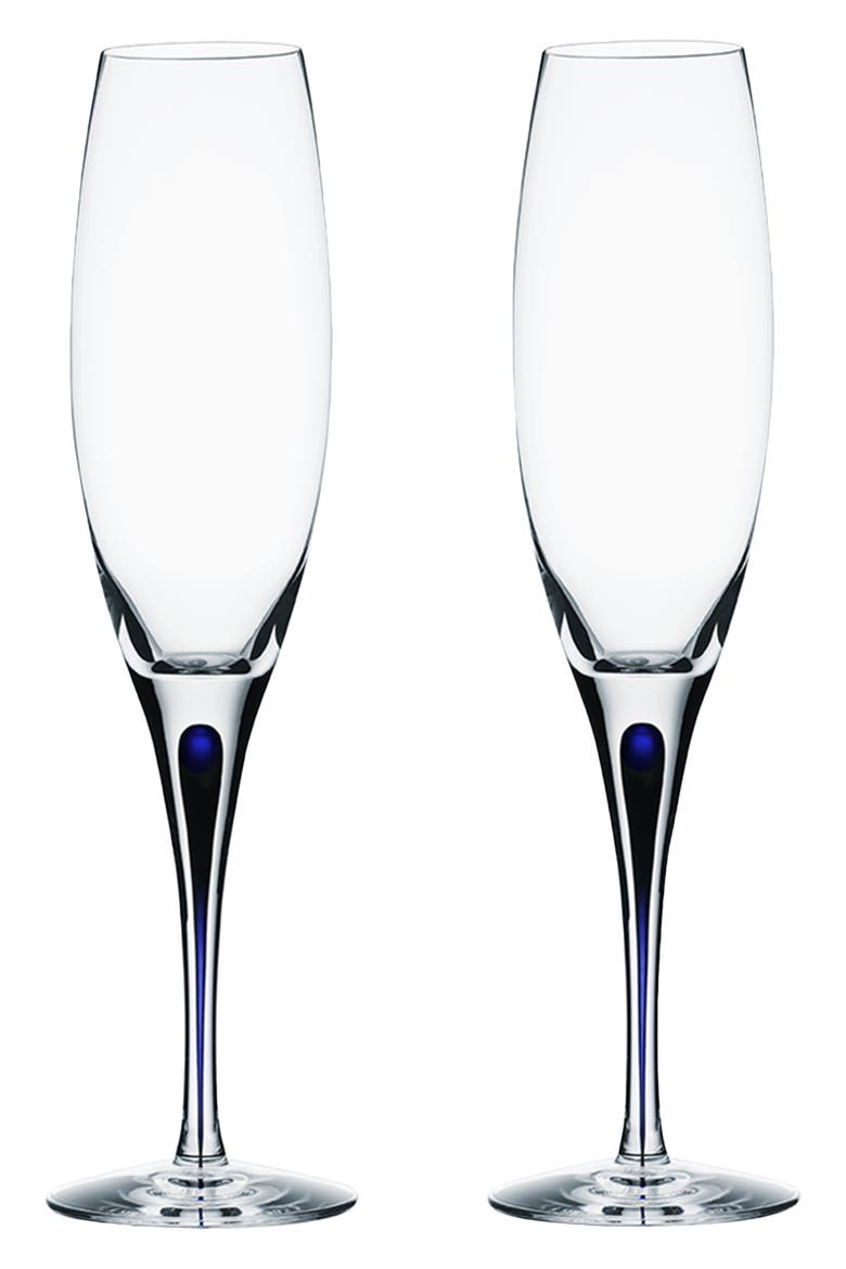Intermezzo Set of 2 Champagne Flutes, Main, color, CLEAR