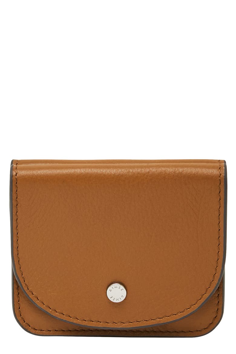 Pucker Up Leather Card Case, Main, color, LATTE