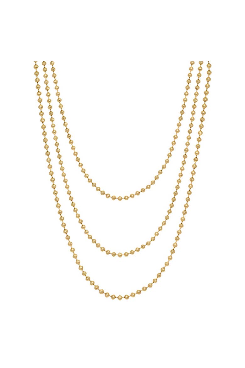 Chunky Beaded Ball Chain Necklace, Alternate, color, Gold - 16 Inch