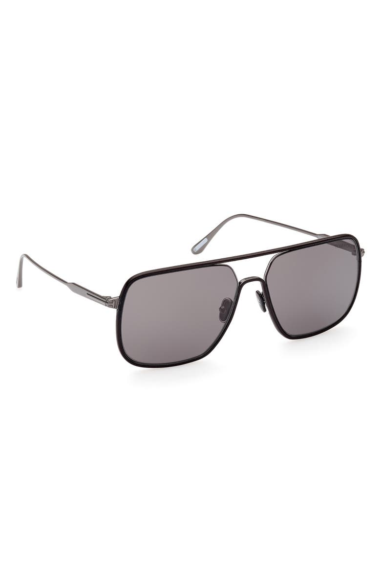 TOM FORD Cliff-02 60mm Aviator Sunglasses, Alternate, color, 