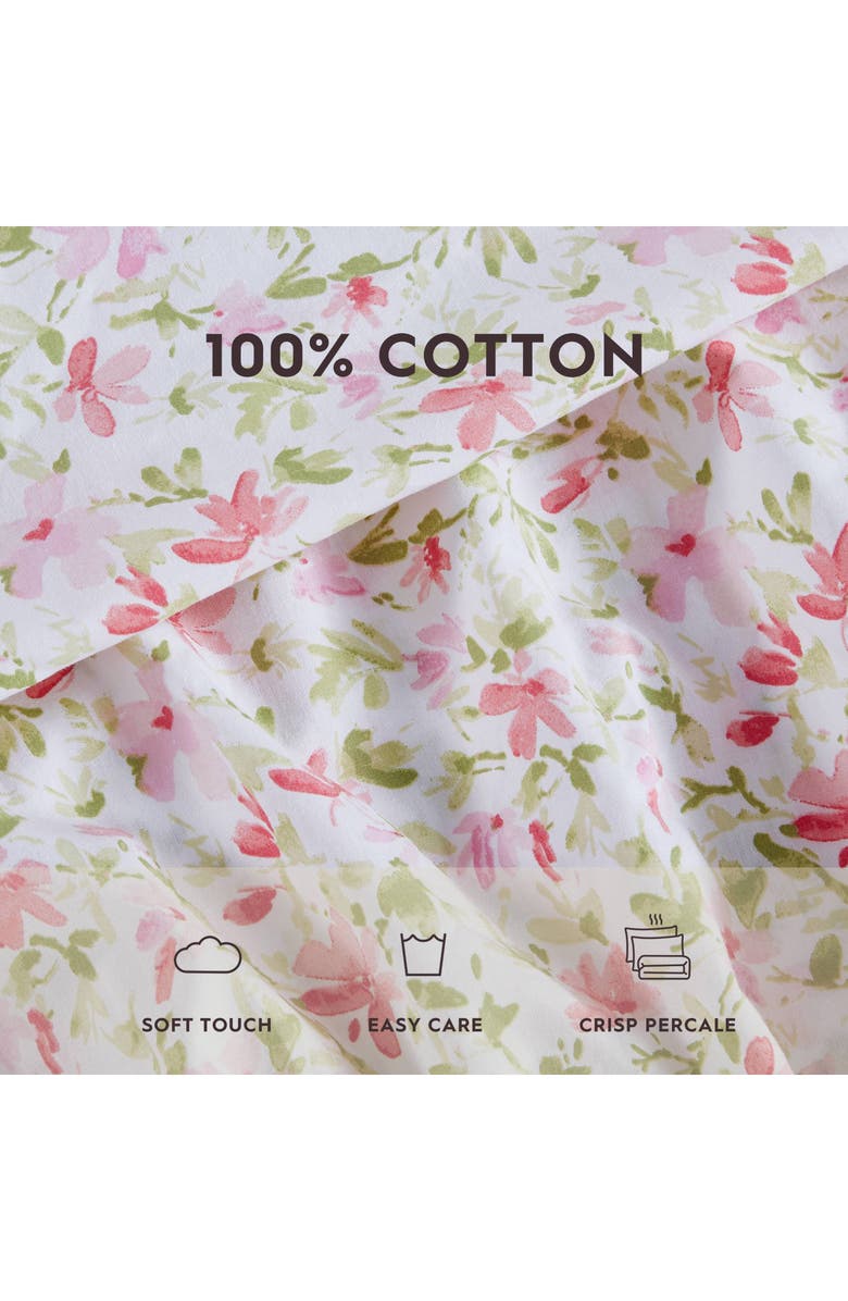 Laura Ashley Norella Cotton Comforter Set, Alternate, color, Pink/ Green