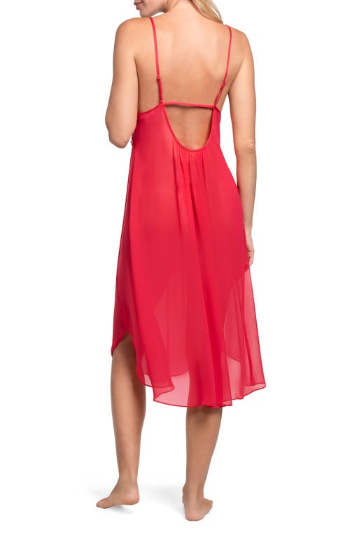 In Bloom By Jonquil Lace Chiffon Nightgown In Pink