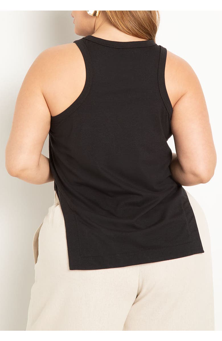 ELOQUII Scooped Hem Tank Top, Alternate, color, Orange