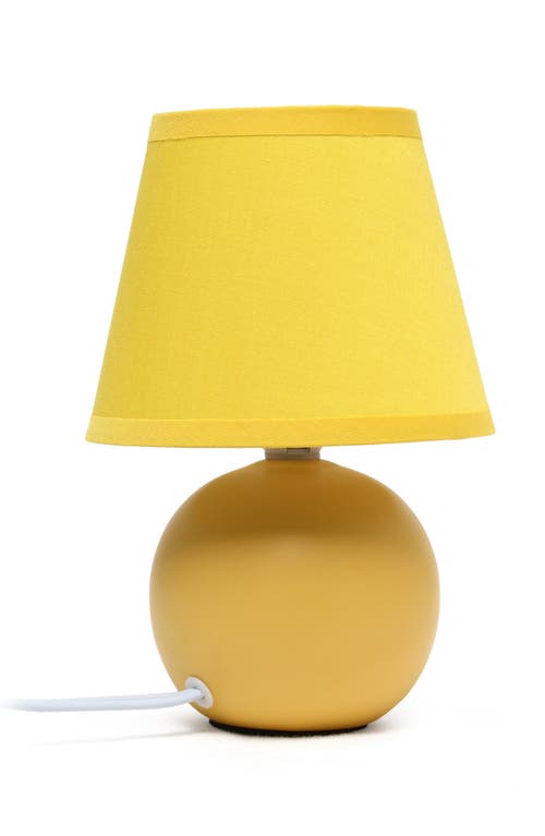 Lalia Home Creekwood Home Nauru 8.66 Traditional Petite Ceramic Orb Base Bedside Table Desk Lamp In Yellow