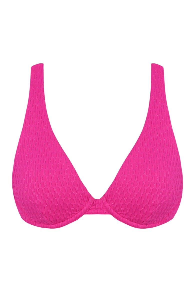 Emery Underwire Bikini Swimsuit Top - DD Cup, Alternate, color, PINK DIAMOND LUREX