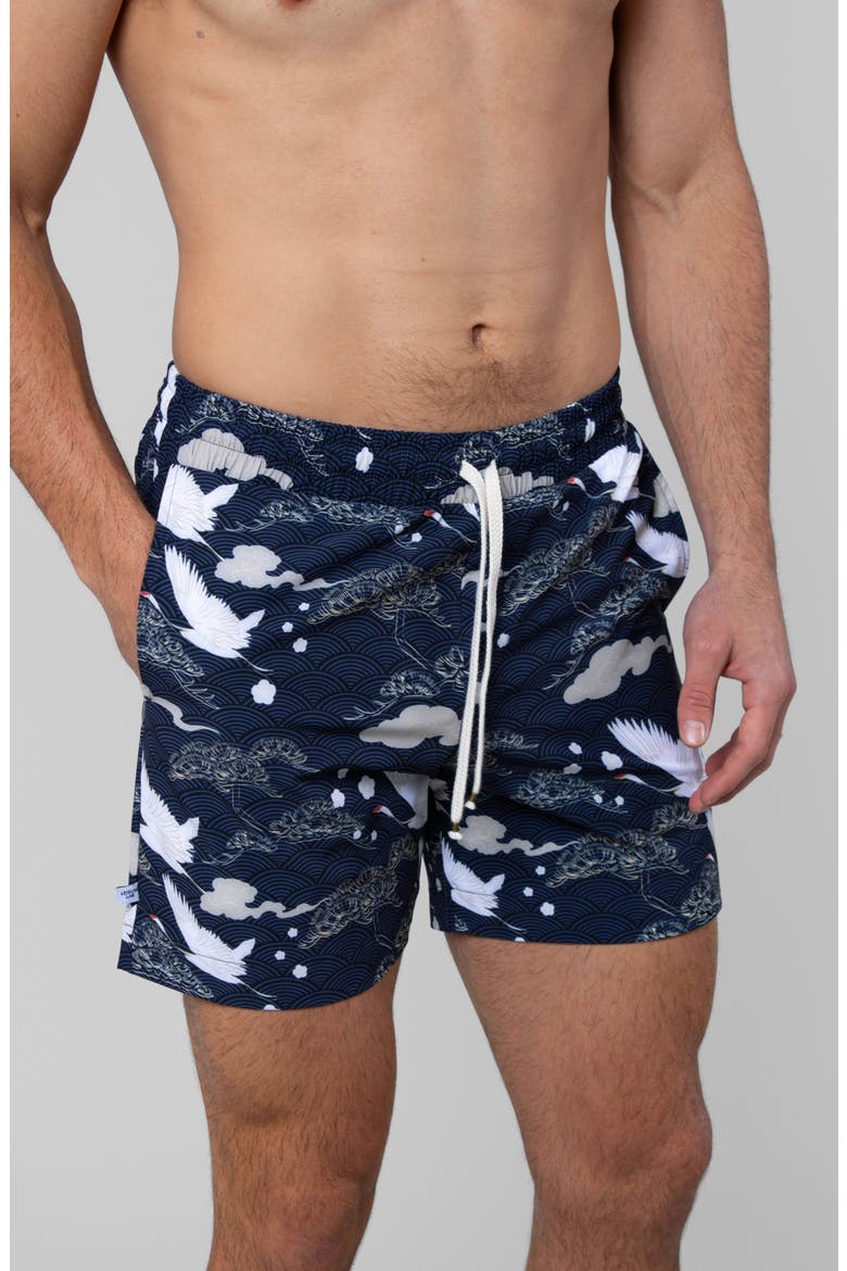 Swan Dive Swim Trunk, Alternate, color, Swan Dive
