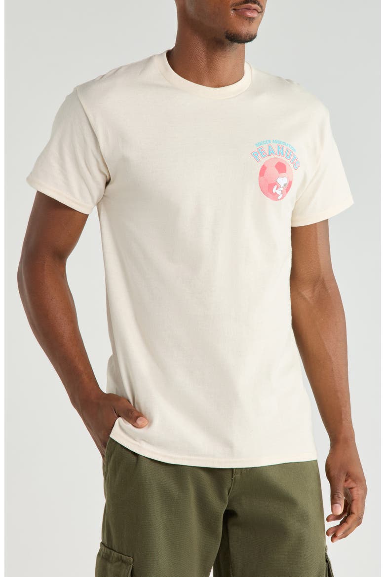 Peanuts® Soccer Graphic T-Shirt, Main, color, CREAM