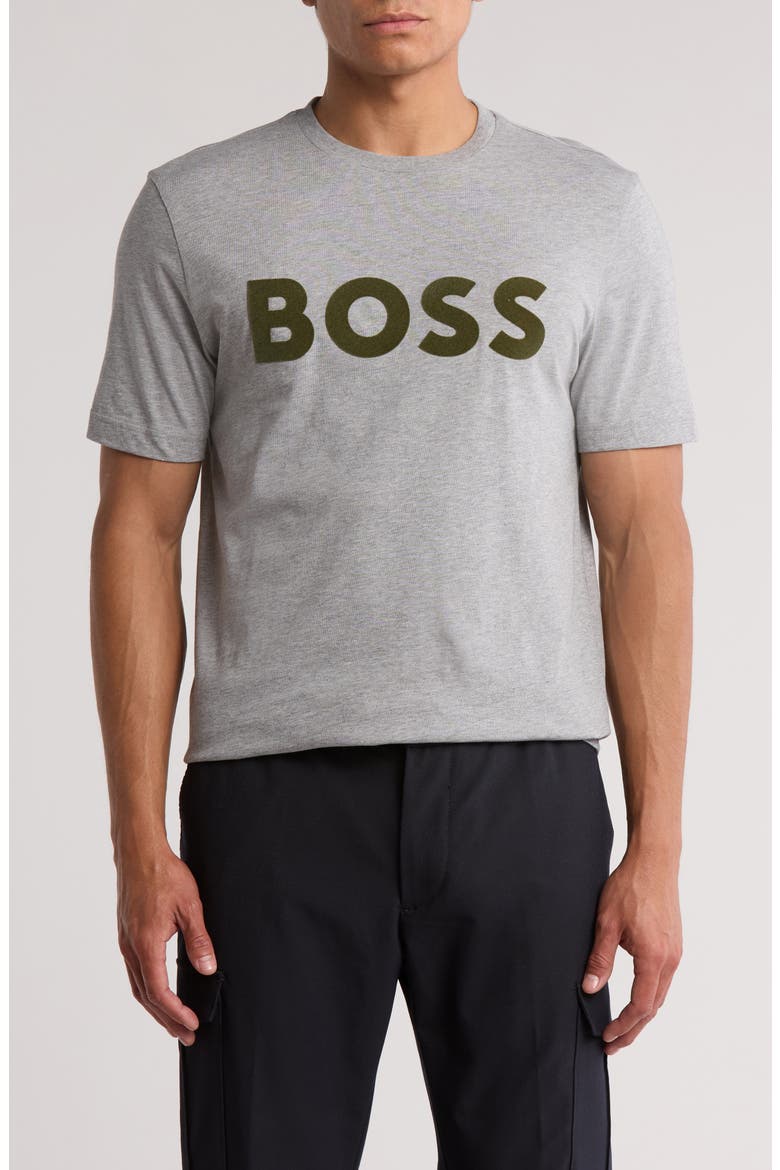Tiburt Logo Graphic T-Shirt, Main, color, SILVER