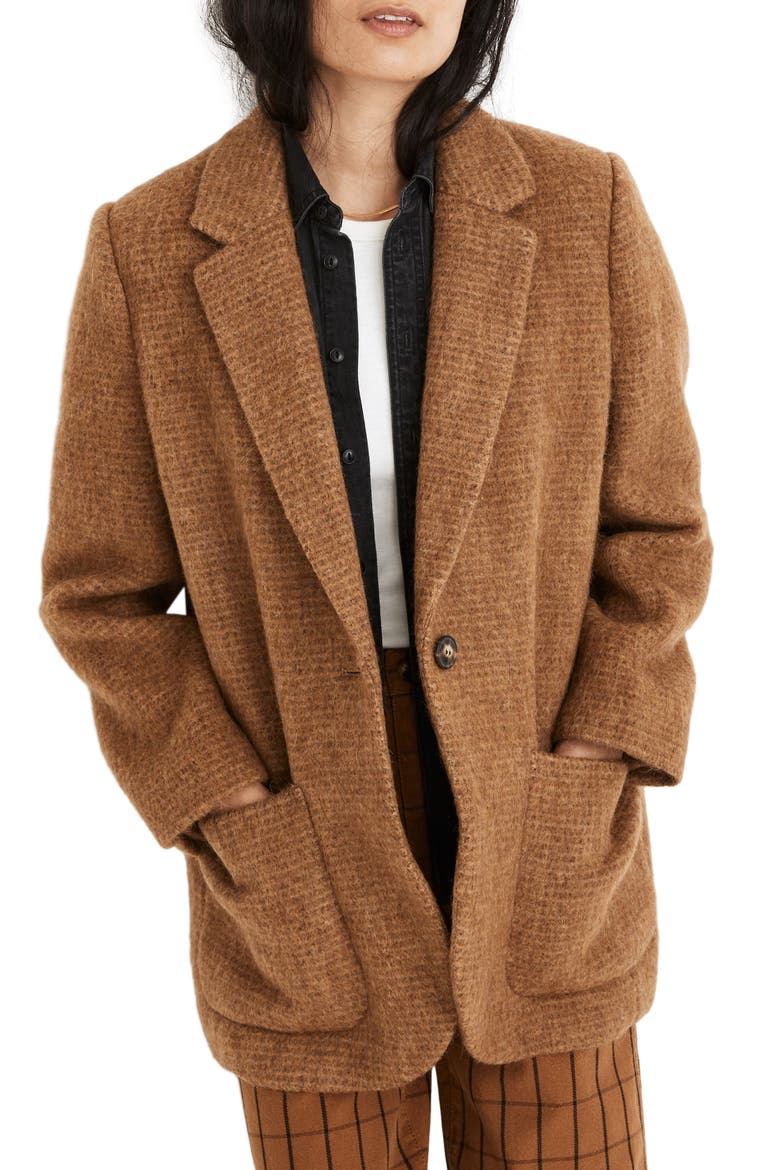 Larsen Bouclé Blazer, Main, color, TOFFEE