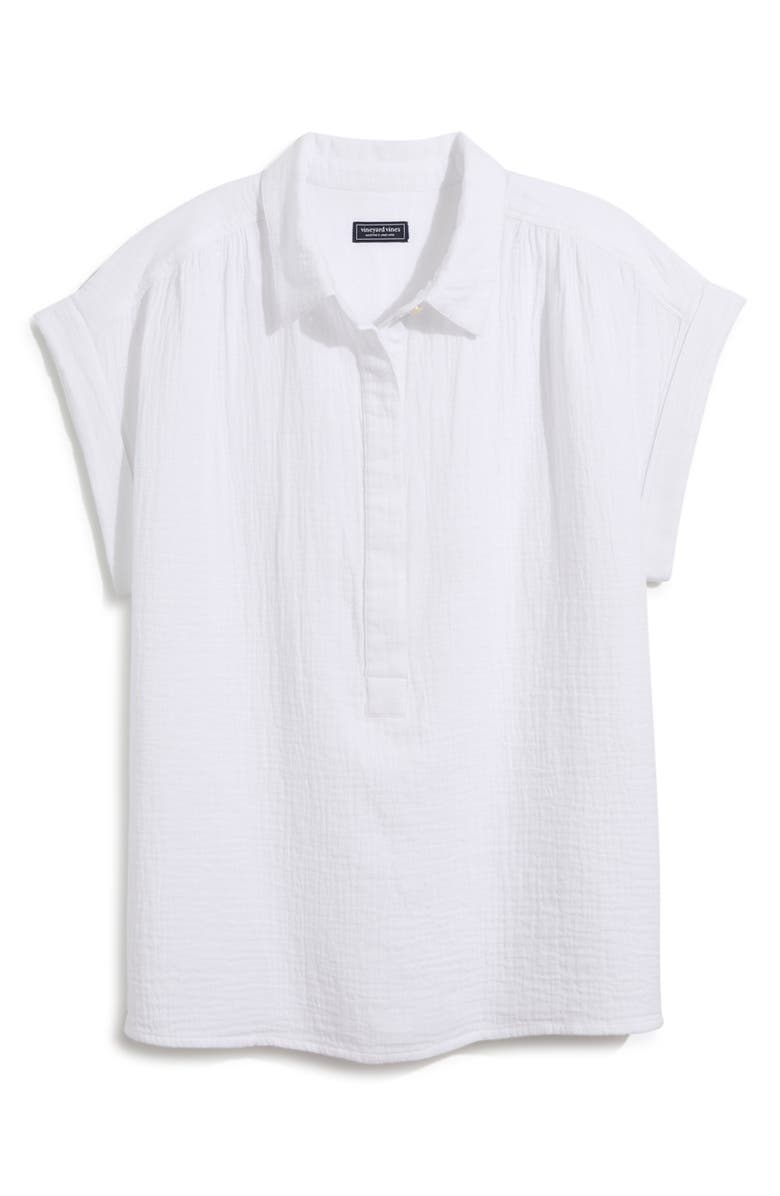 vineyard vines Cotton Short Sleeve Shirt, Main, color, 